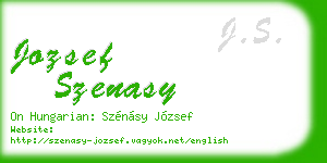 jozsef szenasy business card